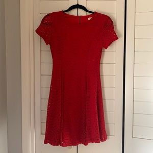 Francescas red faux lace dress